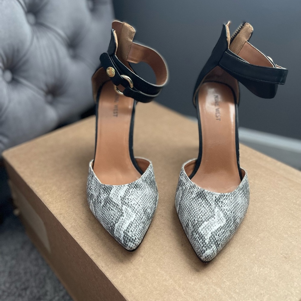 Nine West animal print heels